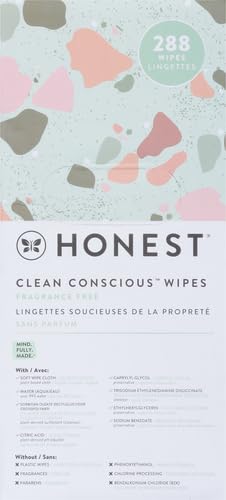 The Honest Company Baby Wipes for Sensitive Skin, Hypoallergenic, Fragrance-Free, Multi-Use, Pattern Play Design, 720 Count (10 Packs of 72)