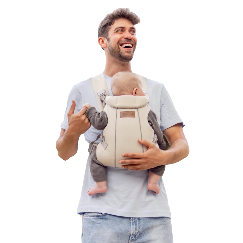 Jané Dual Mochila Portabebé Ergonómica, Desde Nacimiento (3,5–15 kg), 3 Posiciones, Transpirable y Acolchada, Verde