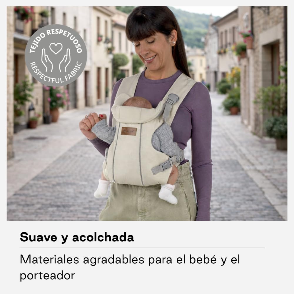 Jané Dual Mochila Portabebé Ergonómica, Desde Nacimiento (3,5–15 kg), 3 Posiciones, Transpirable y Acolchada, Verde