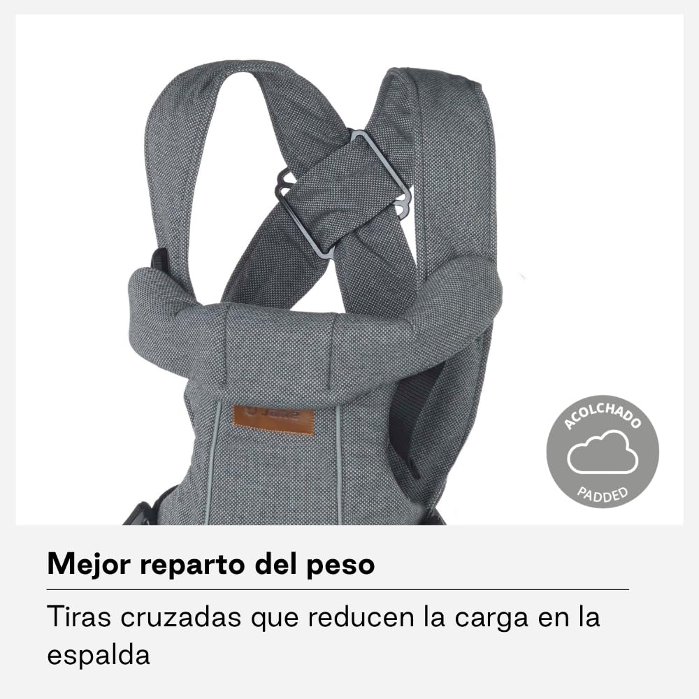 Jané Dual Mochila Portabebé Ergonómica, Desde Nacimiento (3,5–15 kg), 3 Posiciones, Transpirable y Acolchada, Verde