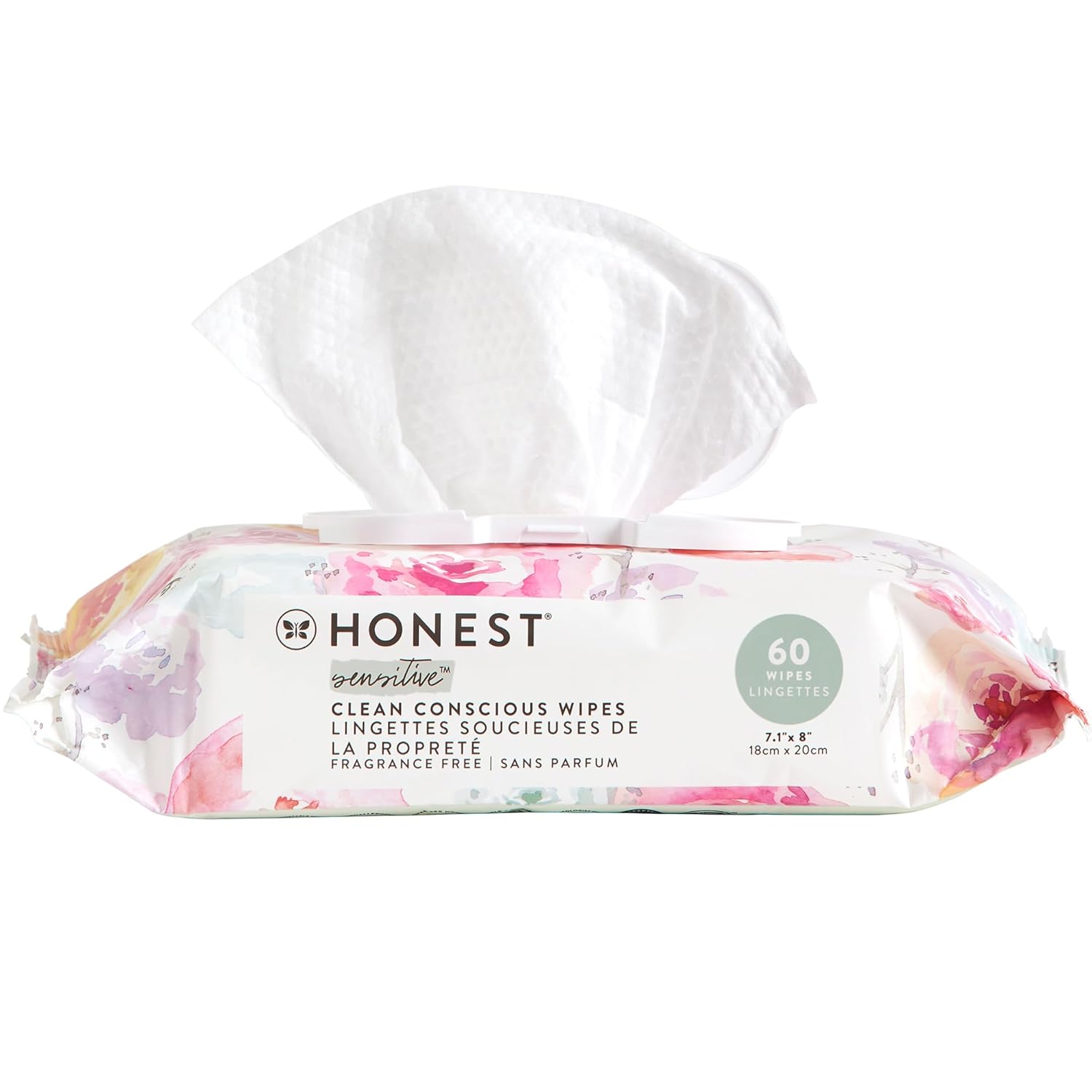 The Honest Company Baby Wipes for Sensitive Skin, Hypoallergenic, Fragrance-Free, Multi-Use, Pattern Play Design, 720 Count (10 Packs of 72)