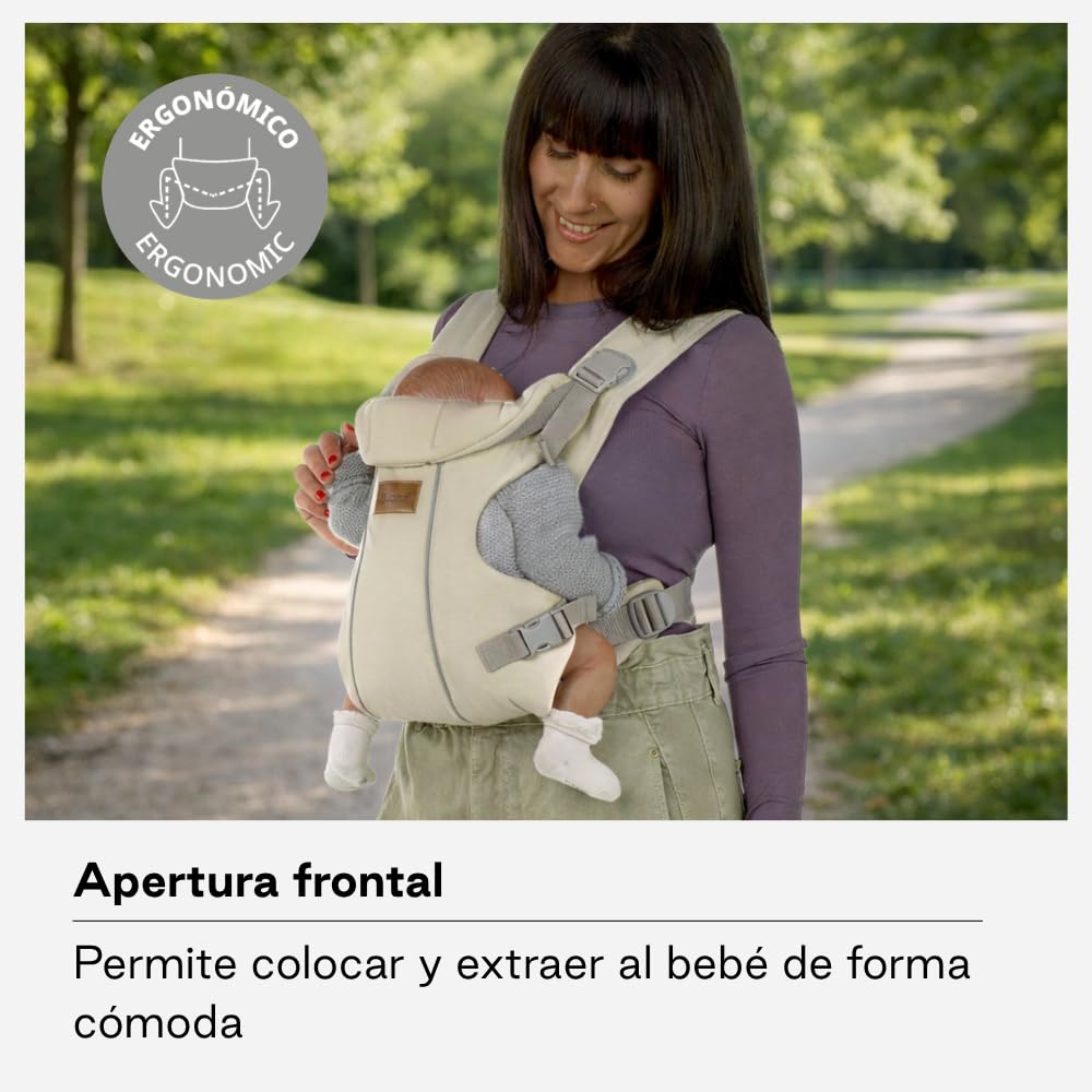 Jané Dual Mochila Portabebé Ergonómica, Desde Nacimiento (3,5–15 kg), 3 Posiciones, Transpirable y Acolchada, Verde