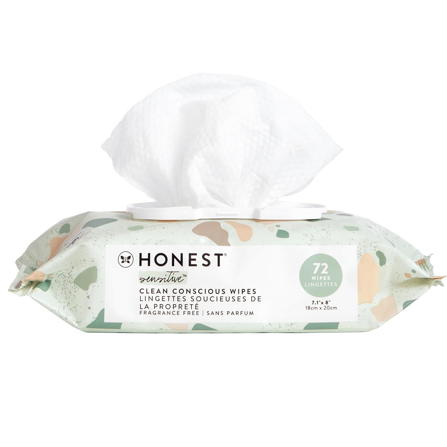 The Honest Company Baby Wipes for Sensitive Skin, Hypoallergenic, Fragrance-Free, Multi-Use, Pattern Play Design, 720 Count (10 Packs of 72)