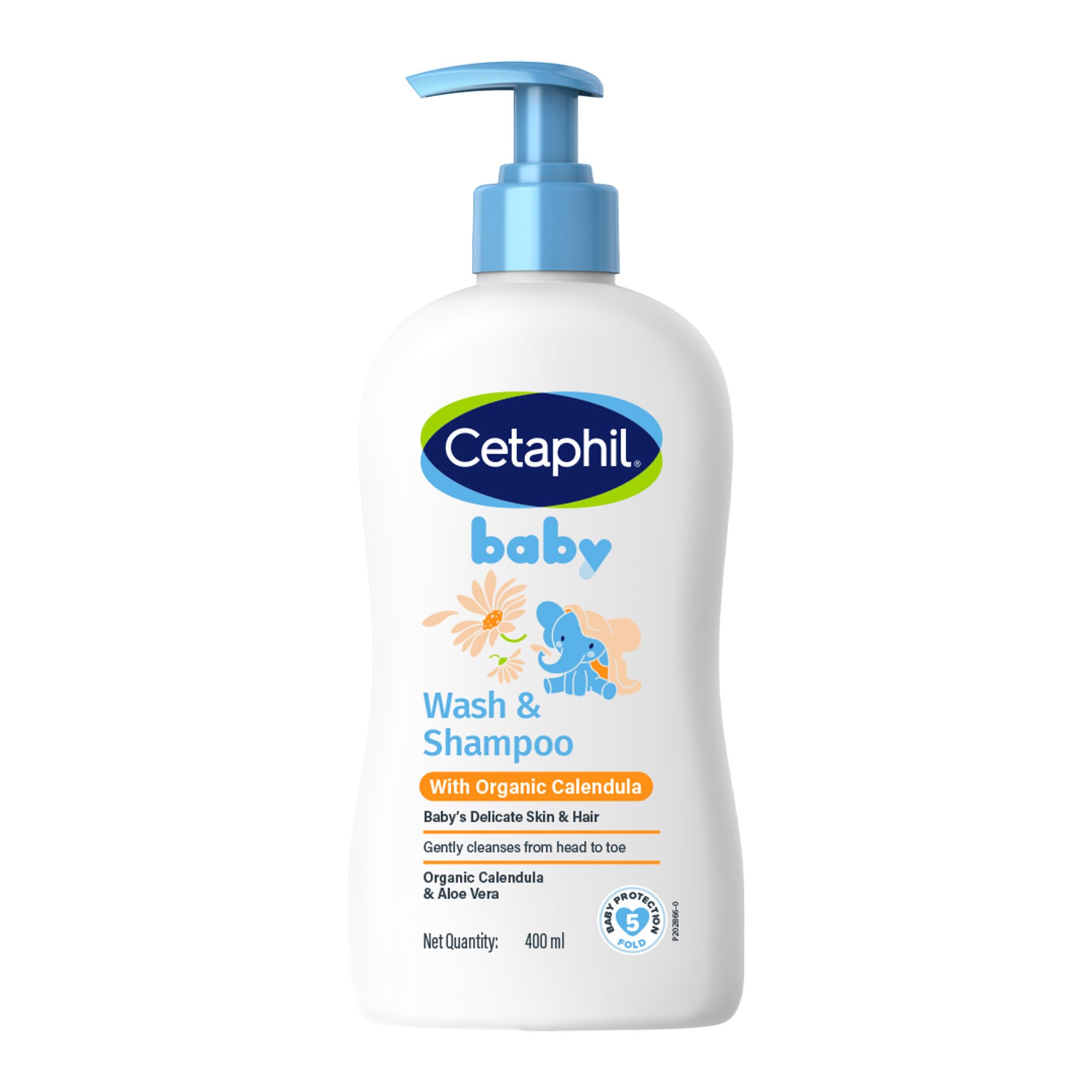 Cetaphil Baby Wash & Shampoo Plus Body Lotion, Healthy Skin Essentials, Head to Toe Hydration for up to 24 Hours, for Delicate, Sensitive Skin, 2-Pack,White
