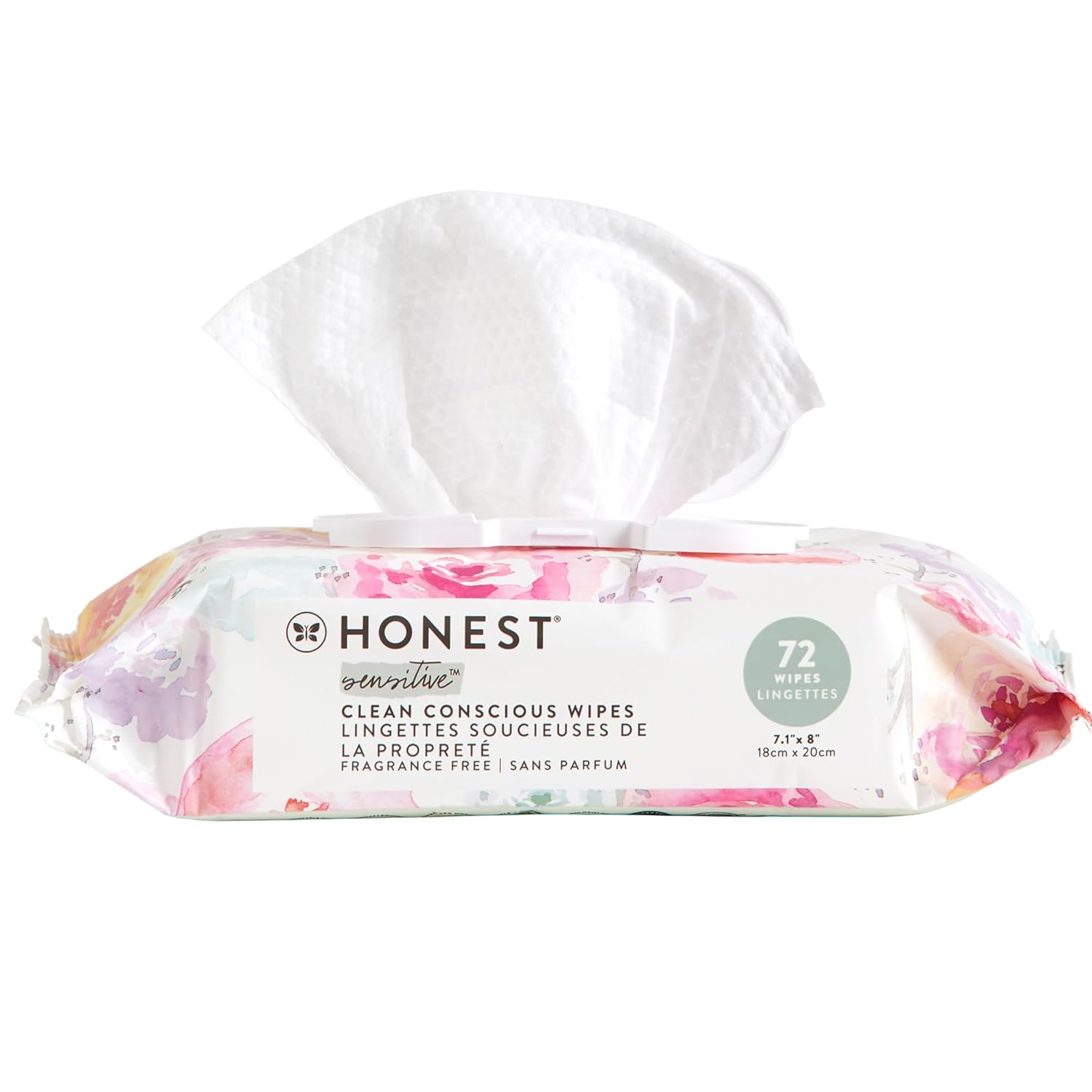 The Honest Company Baby Wipes for Sensitive Skin, Hypoallergenic, Fragrance-Free, Multi-Use, Pattern Play Design, 720 Count (10 Packs of 72)