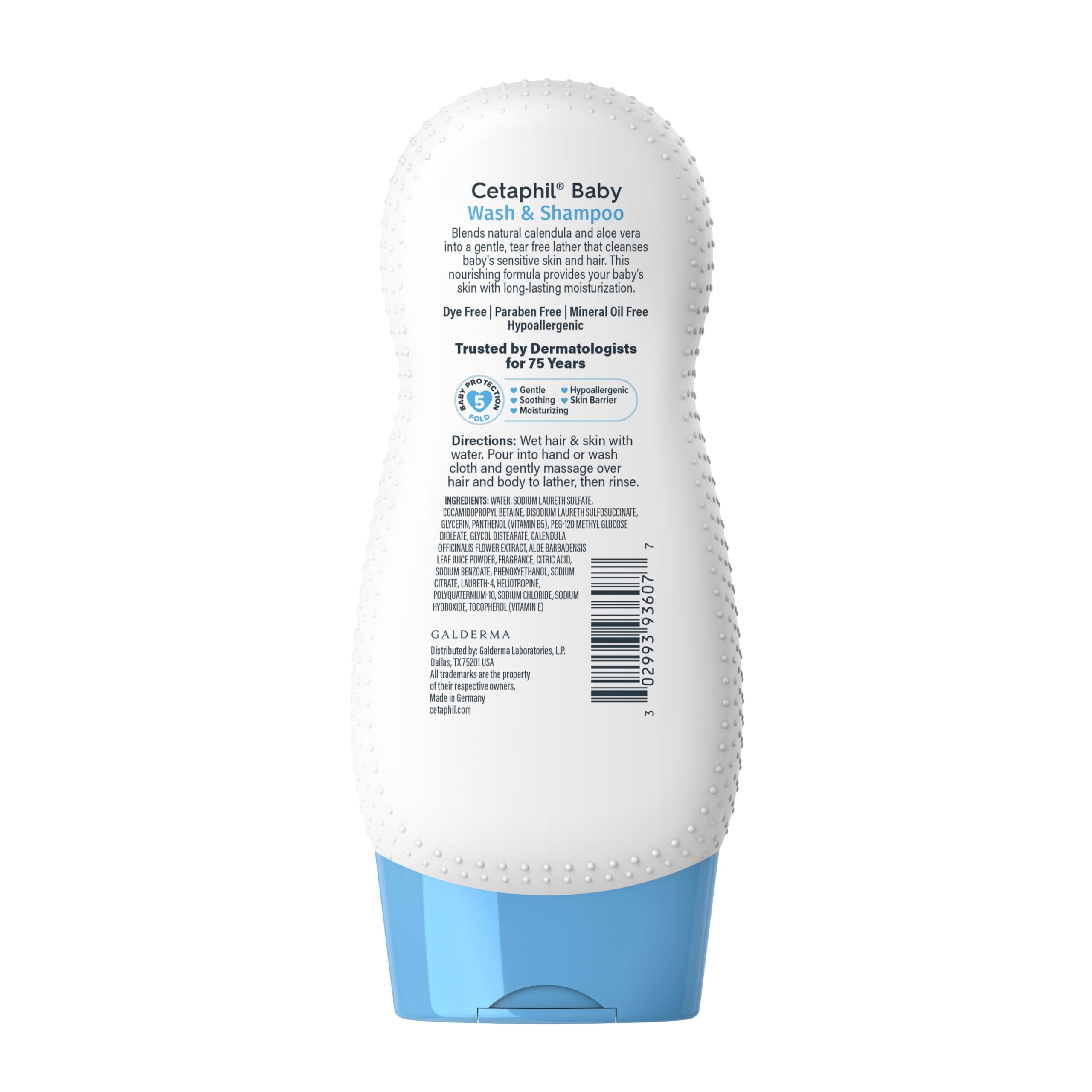 Cetaphil Baby Wash & Shampoo Plus Body Lotion, Healthy Skin Essentials, Head to Toe Hydration for up to 24 Hours, for Delicate, Sensitive Skin, 2-Pack,White
