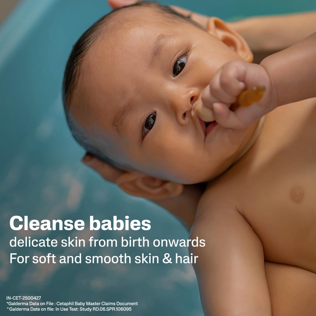 Cetaphil Baby Wash & Shampoo Plus Body Lotion, Healthy Skin Essentials, Head to Toe Hydration for up to 24 Hours, for Delicate, Sensitive Skin, 2-Pack,White