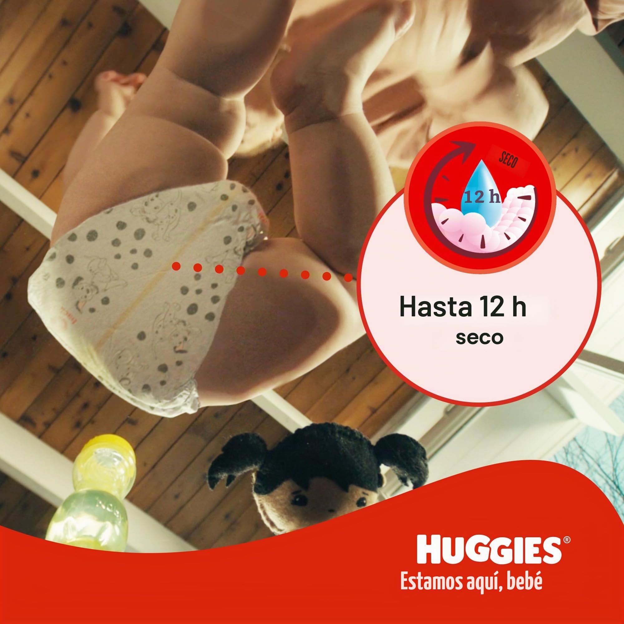 Huggies Little Movers Pañales para Bebé con Diseños Disney Talla 3 (4-9 kg), Comodidad para la Piel 24/7, 3 Packs de 56, Total 168 Pañales