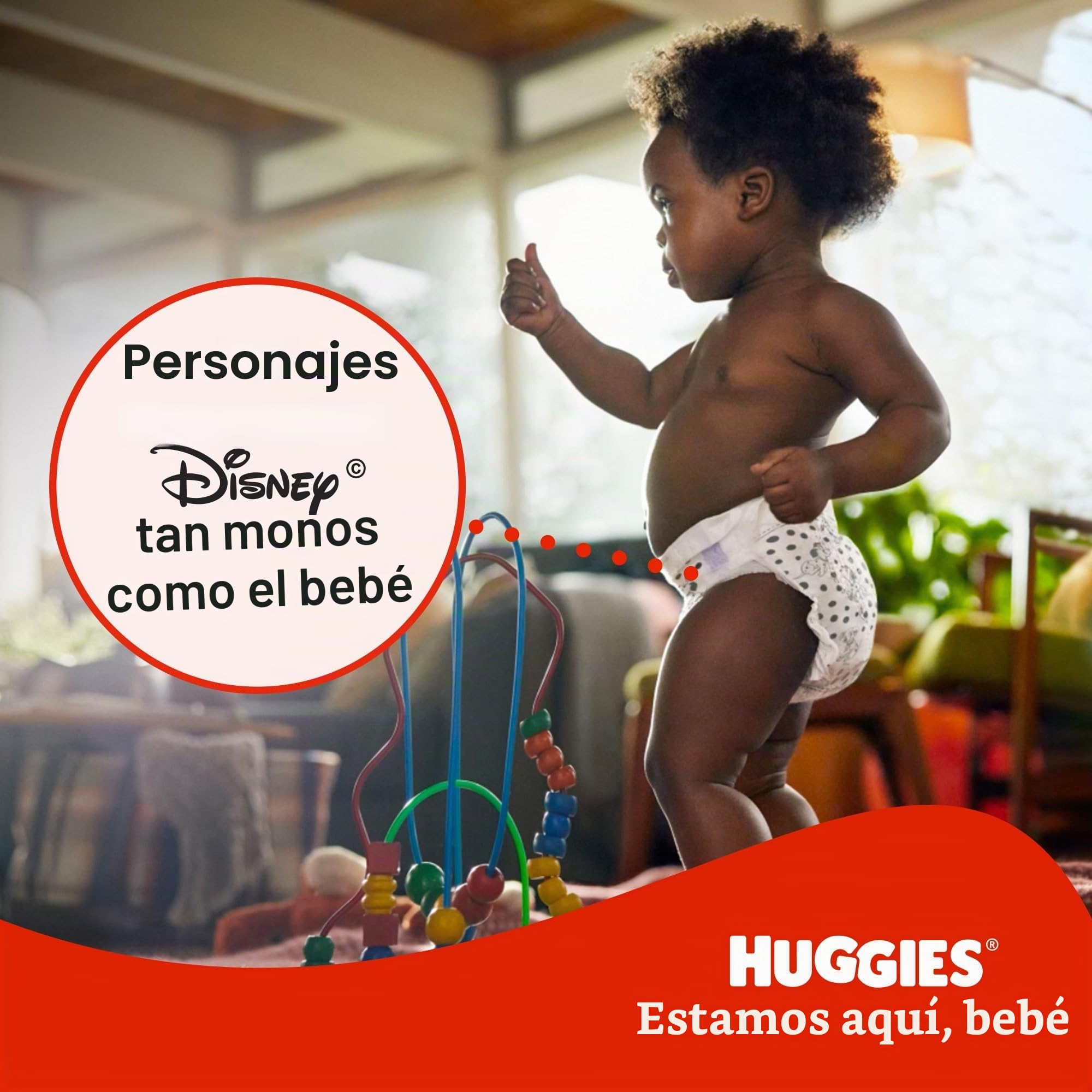 Huggies Little Movers Pañales para Bebé con Diseños Disney Talla 3 (4-9 kg), Comodidad para la Piel 24/7, 3 Packs de 56, Total 168 Pañales