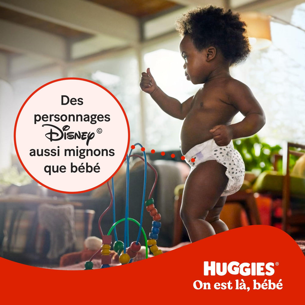 Huggies Little Movers Pañales para Bebé con Diseños Disney Talla 3 (4-9 kg), Comodidad para la Piel 24/7, 3 Packs de 56, Total 168 Pañales