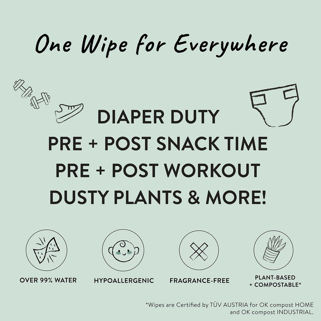 The Honest Company Baby Wipes for Sensitive Skin, Hypoallergenic, Fragrance-Free, Multi-Use, Pattern Play Design, 720 Count (10 Packs of 72)