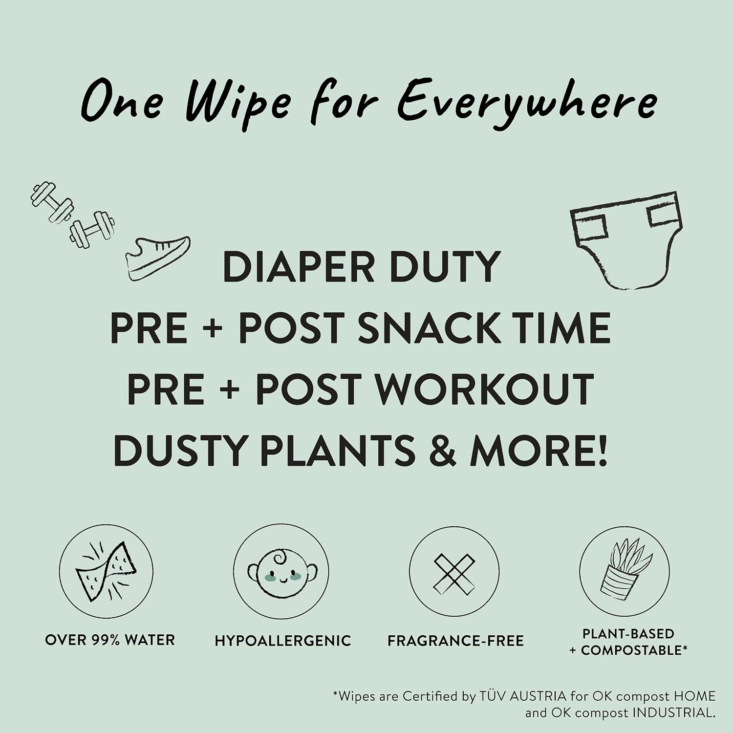 The Honest Company Baby Wipes for Sensitive Skin, Hypoallergenic, Fragrance-Free, Multi-Use, Pattern Play Design, 720 Count (10 Packs of 72)