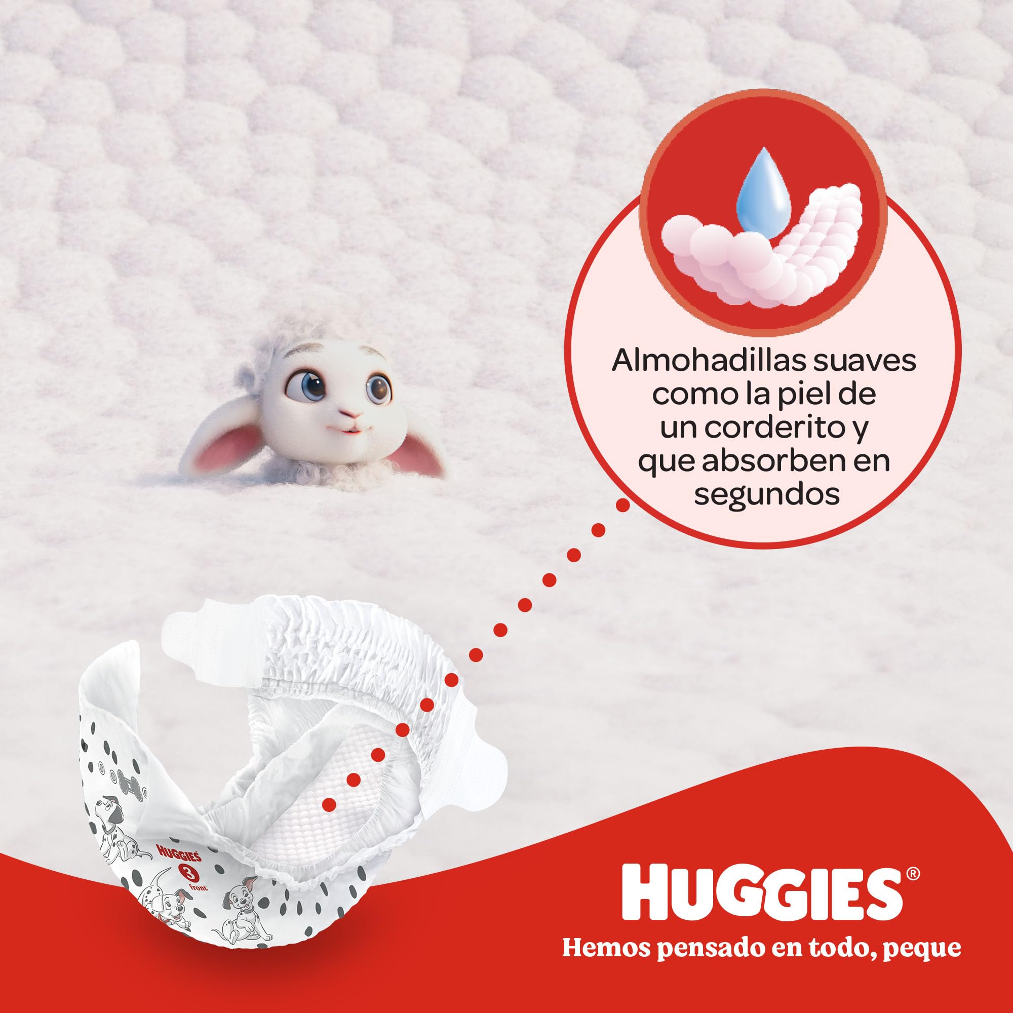 Huggies Little Movers Pañales para Bebé con Diseños Disney Talla 3 (4-9 kg), Comodidad para la Piel 24/7, 3 Packs de 56, Total 168 Pañales