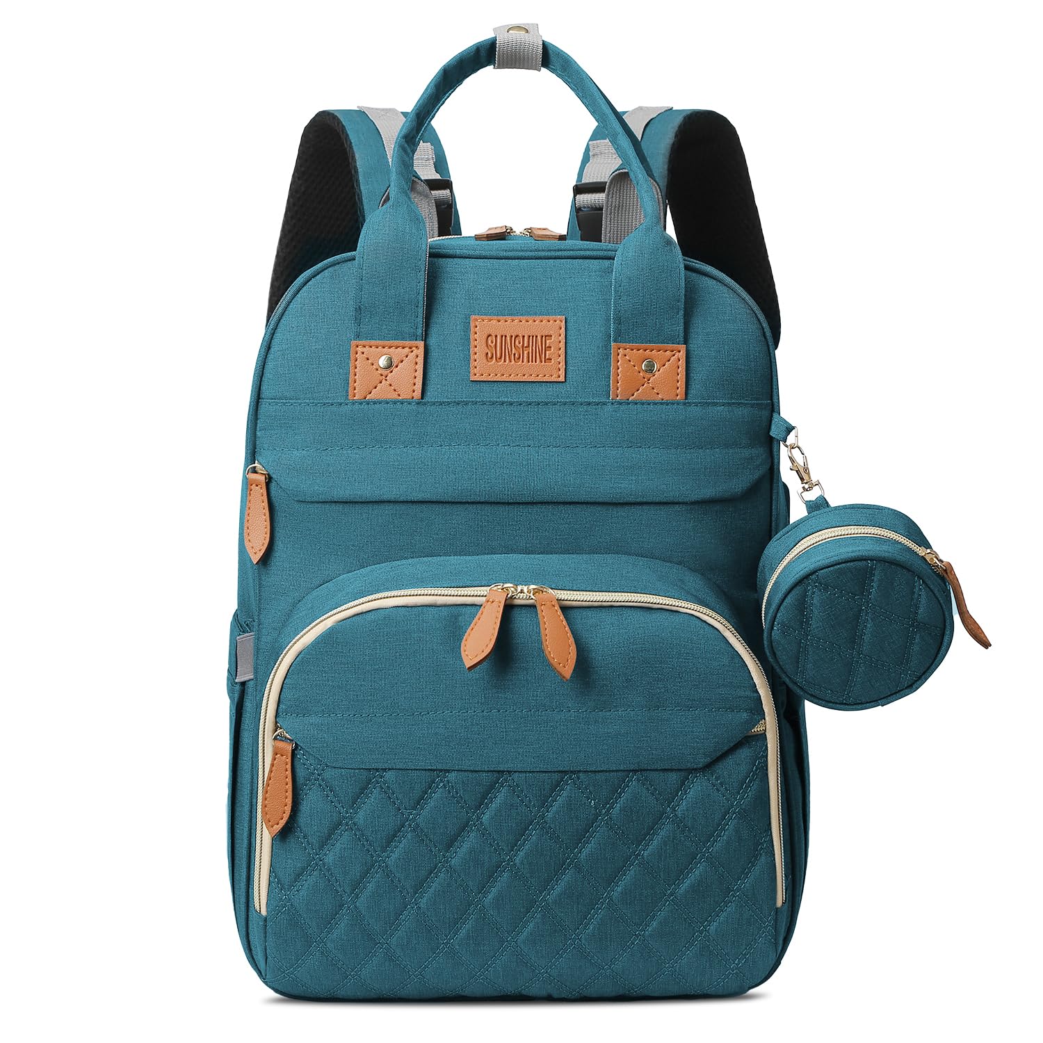 JSTPRO Diaper Bag Backpack, Large Diaper Bag with Changing Pad, Baby Bag, New Mom Gifts, Lightweight Waterproof Unisex Diaper Bag with Insulated Pockets and USB Charging Port, Black