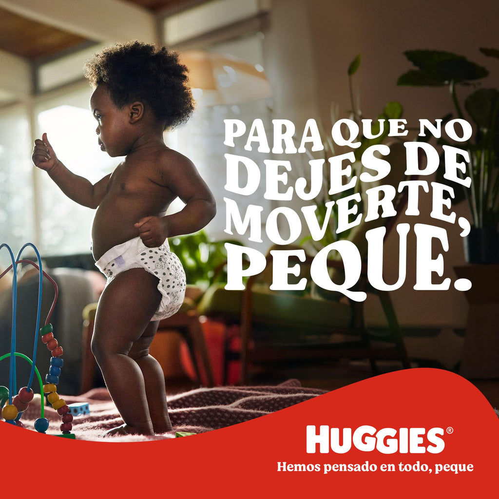 Huggies Little Movers Pañales para Bebé con Diseños Disney Talla 3 (4-9 kg), Comodidad para la Piel 24/7, 3 Packs de 56, Total 168 Pañales