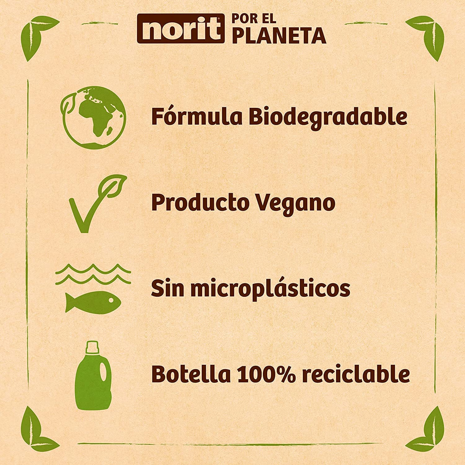NORIT Bebé - Detergente Líquido para Ropa de Bebé, Pieles Sensibles y Atópicas - Pack de 4 Unidades de 1125 Mililitros, 4500 Mililitros