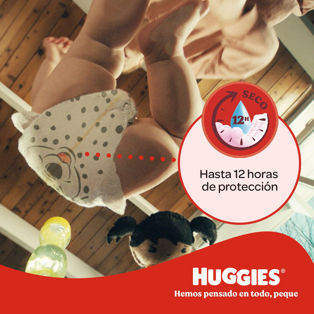 Huggies Little Movers Pañales para Bebé con Diseños Disney Talla 3 (4-9 kg), Comodidad para la Piel 24/7, 3 Packs de 56, Total 168 Pañales