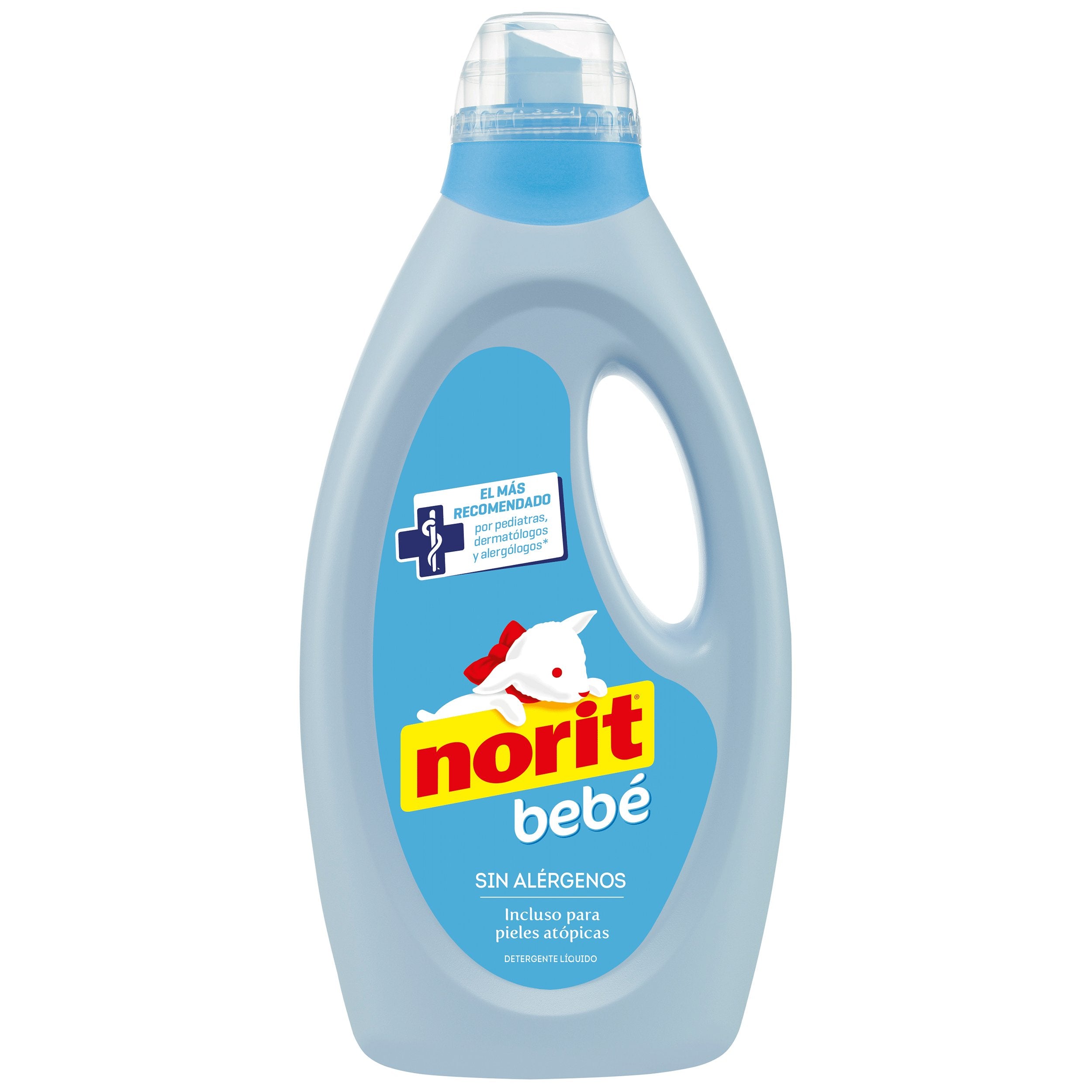 NORIT Bebé - Detergente Líquido para Ropa de Bebé, Pieles Sensibles y Atópicas - Pack de 4 Unidades de 1125 Mililitros, 4500 Mililitros