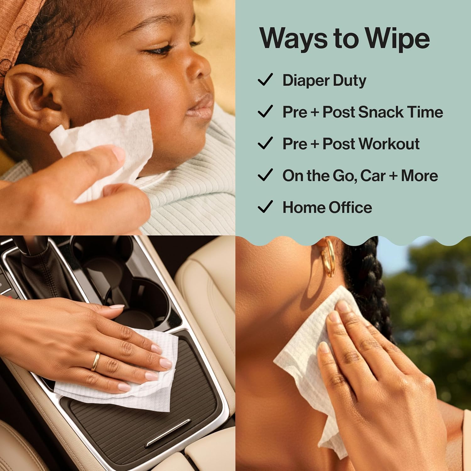 The Honest Company Baby Wipes for Sensitive Skin, Hypoallergenic, Fragrance-Free, Multi-Use, Pattern Play Design, 720 Count (10 Packs of 72)