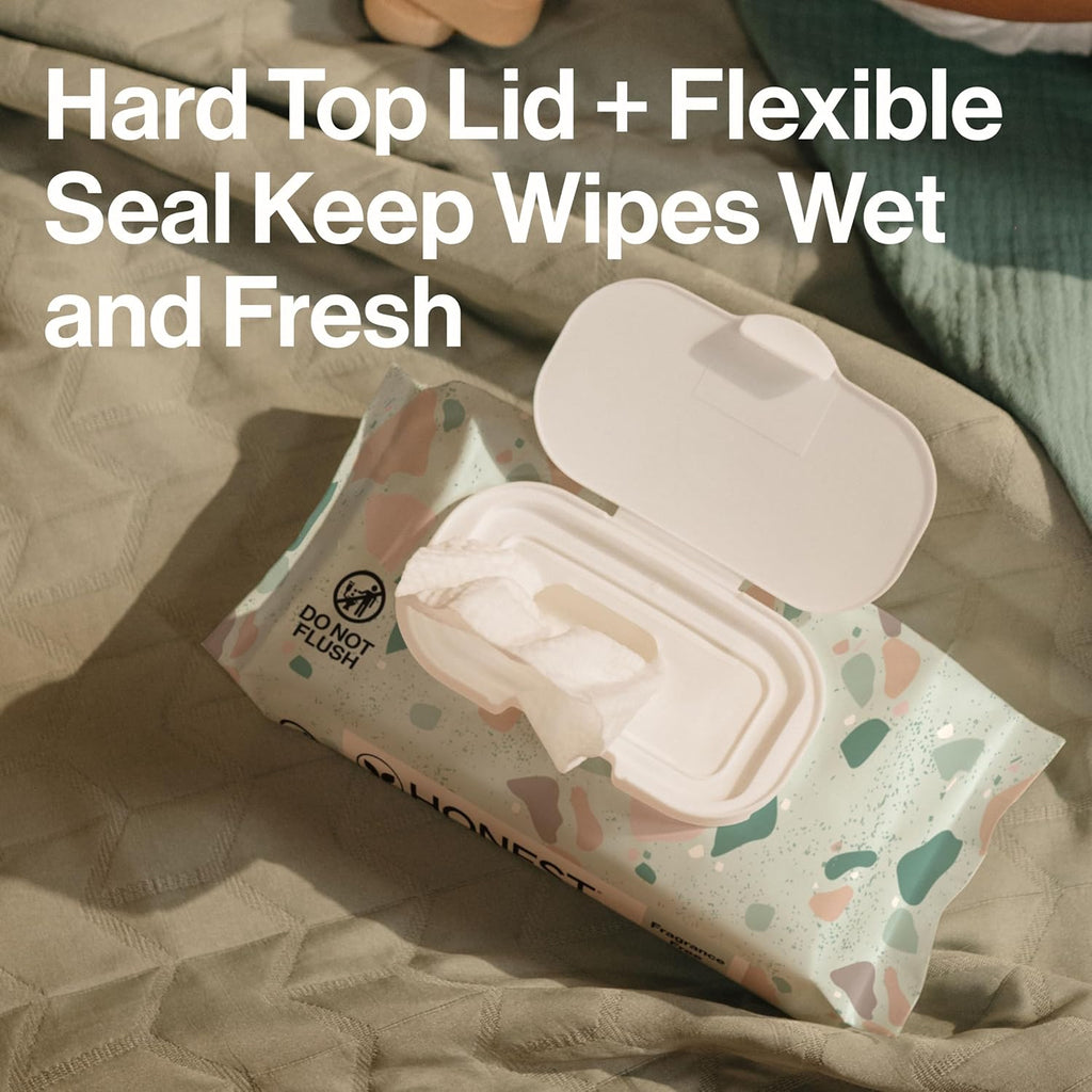 The Honest Company Baby Wipes for Sensitive Skin, Hypoallergenic, Fragrance-Free, Multi-Use, Pattern Play Design, 720 Count (10 Packs of 72)
