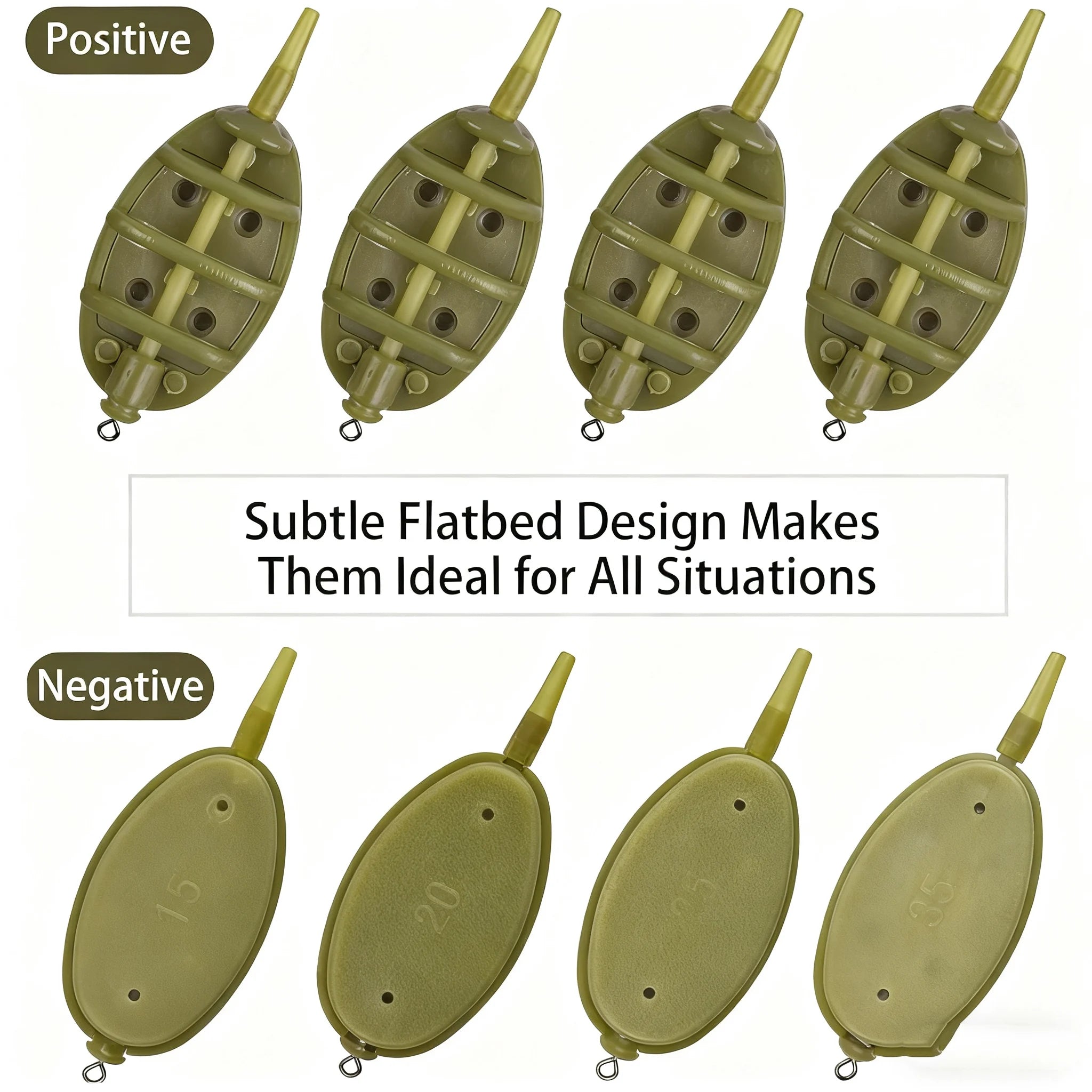 5pcs/Set Portable Inline Method Feeders Mould Bait Thrower Bait Plumb Set Bait Holder Tool for Freshwater Fishing Accurate Bait