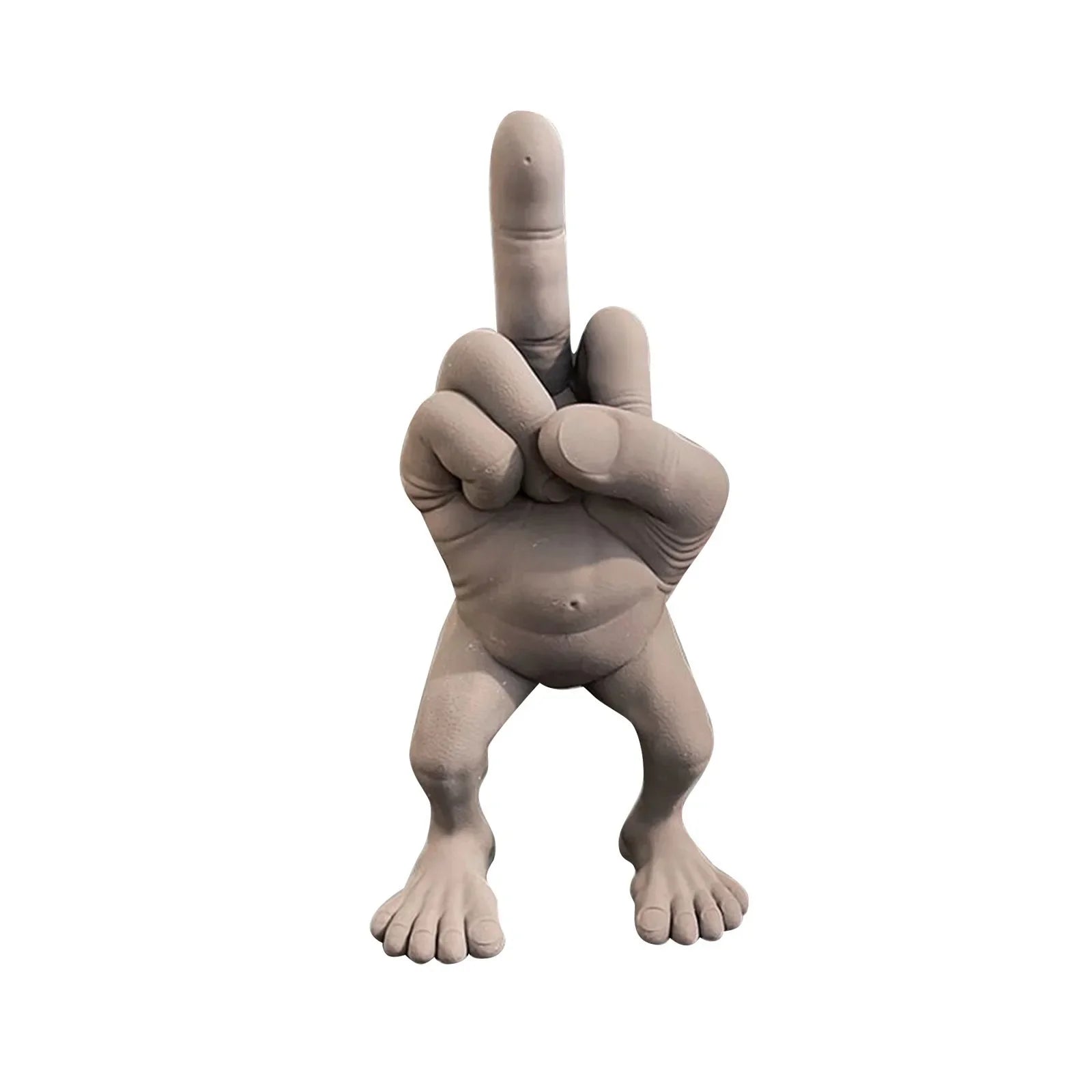3d Printed Desktop Decorations Middle Finger with Legs Statue Car Home Office Desk Statue Decoration Ornament Funny Gag Gifts