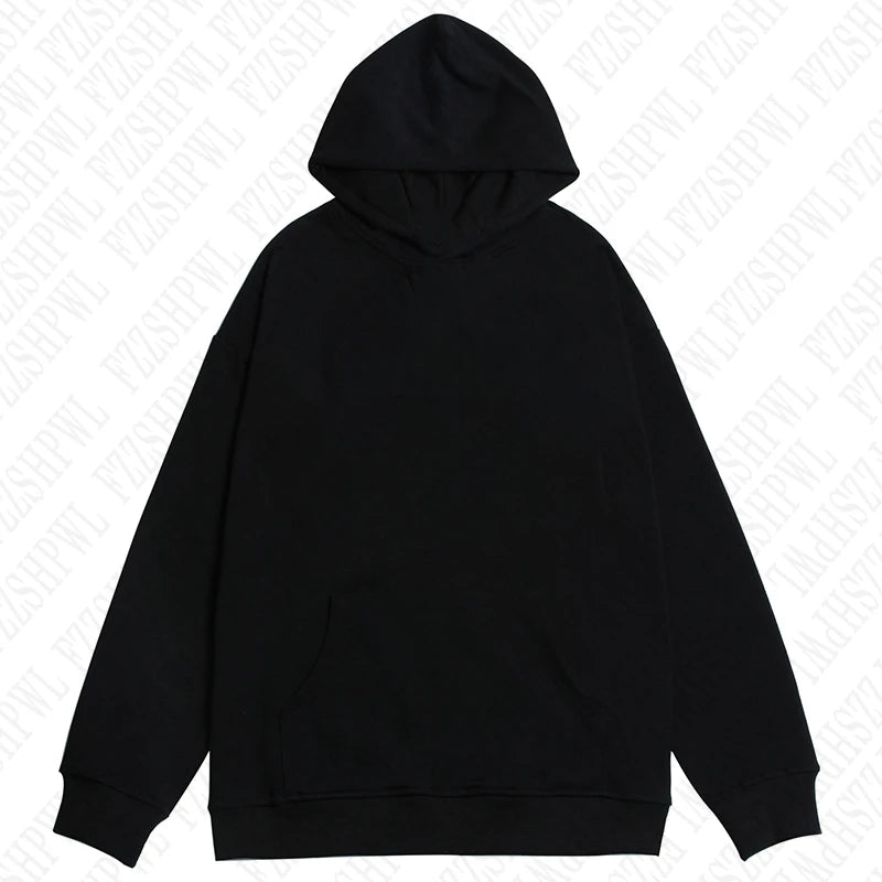 Hip Hop Men's Zip-up Hoodie Vintage Punk Loose Letter Print Long Sleeve Sweatshirt Goth High Street Grunge Outerwear Y2k Clothes