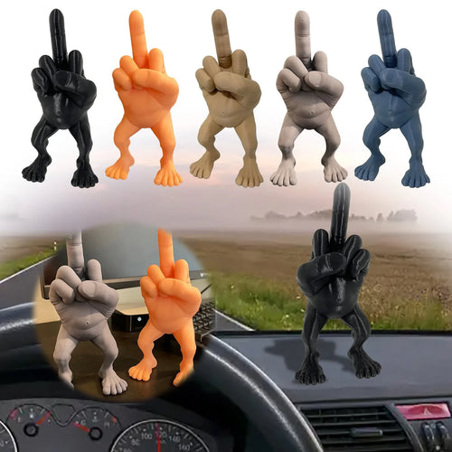 3d Printed Desktop Decorations Middle Finger with Legs Statue Car Home Office Desk Statue Decoration Ornament Funny Gag Gifts