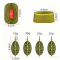 5pcs/Set Portable Inline Method Feeders Mould Bait Thrower Bait Plumb Set Bait Holder Tool for Freshwater Fishing Accurate Bait