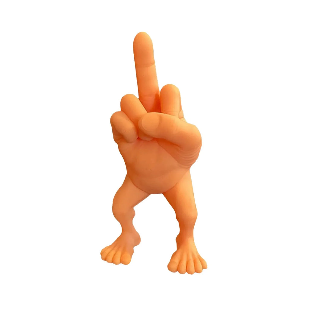 3d Printed Desktop Decorations Middle Finger with Legs Statue Car Home Office Desk Statue Decoration Ornament Funny Gag Gifts