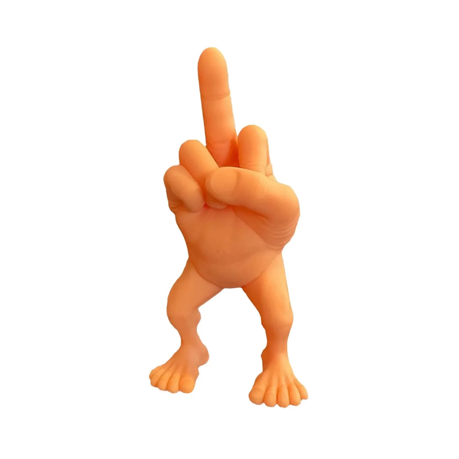 3d Printed Desktop Decorations Middle Finger with Legs Statue Car Home Office Desk Statue Decoration Ornament Funny Gag Gifts