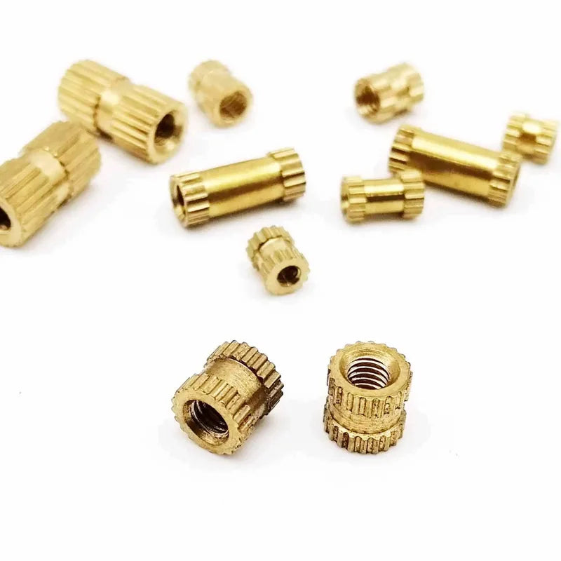 400pcs Injection Molding Knurl Insert Nut Embedded Nutsert Assortment Kit Set 10 Mix Size M2 M3  Solid Brass Copper