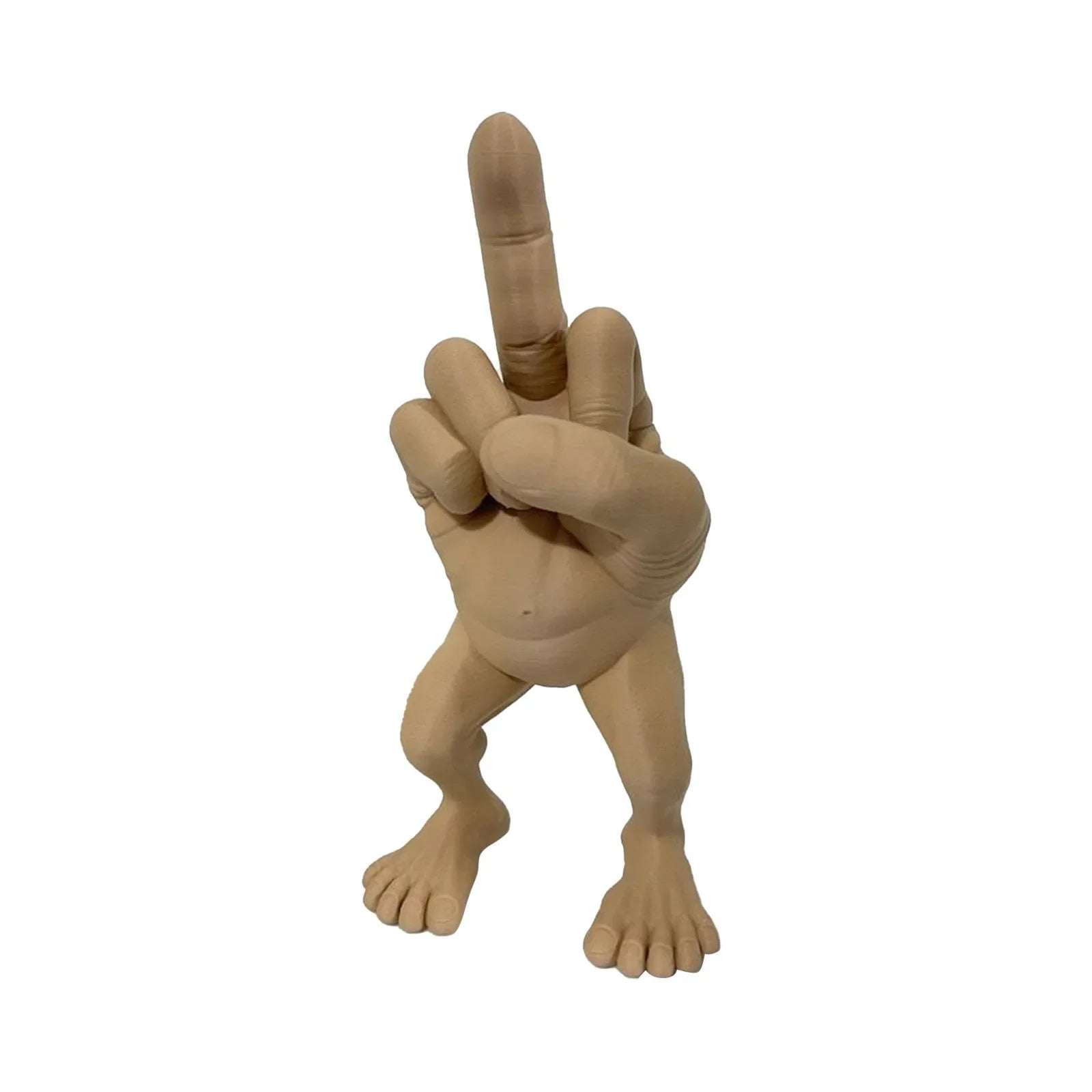3d Printed Desktop Decorations Middle Finger with Legs Statue Car Home Office Desk Statue Decoration Ornament Funny Gag Gifts