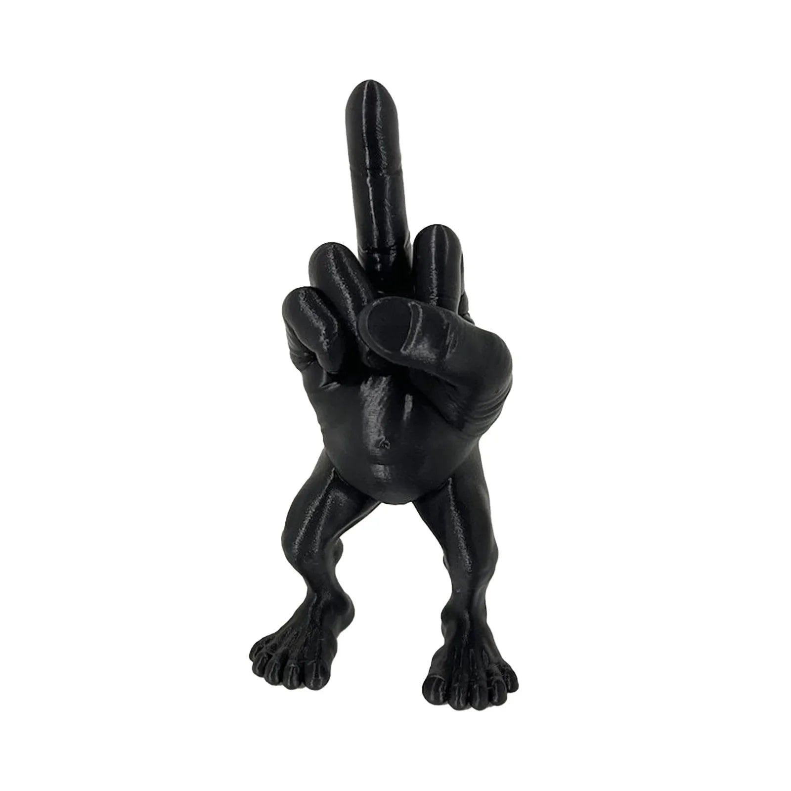3d Printed Desktop Decorations Middle Finger with Legs Statue Car Home Office Desk Statue Decoration Ornament Funny Gag Gifts